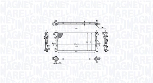 Chłodnica, układ chłodzenia silnika MAGNETI MARELLI 350213215400