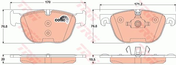 Klocki hamulcowe TRW GDB1726