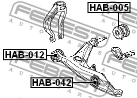 Tuleja wahacza FEBEST HAB-012