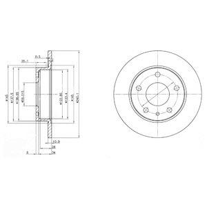 Tarcza hamulcowa DELPHI BG2914