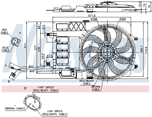 Wentylator NISSENS 85124