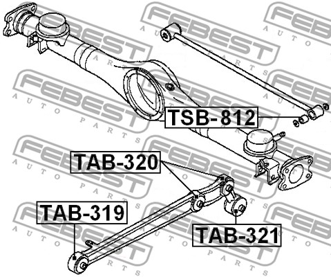 Tuleja wahacza FEBEST TSB-812
