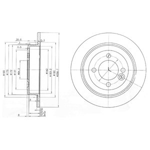 Tarcza hamulcowa DELPHI BG3662C