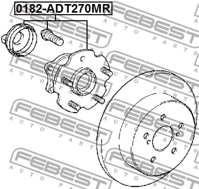 Piasta koła FEBEST 0182-ADT270MR