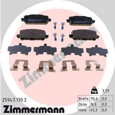 Klocki hamulcowe ZIMMERMANN 25947.170.2