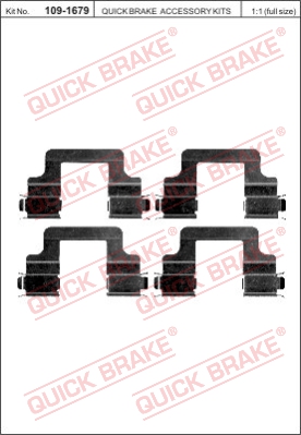 Zestaw akcesoriów montażowych  klocków hamulcowych QUICK BRAKE 109-1679