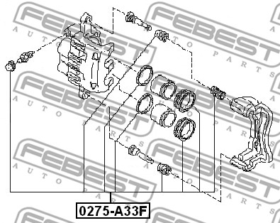 Zestaw naprawczy zacisku FEBEST 0275-A33F