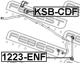 Guma stabilizatora FEBEST KSB-CDF
