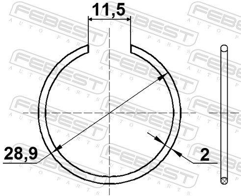 Zestaw montażowy, osłona, wał napędowy FEBEST CC-1-30X2-2-PCS10