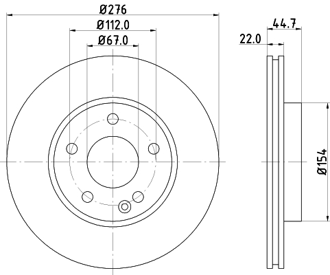 Tarcza hamulcowa HELLA PAGID 8DD 355 111-061