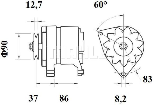 Alternator MAHLE MG 110