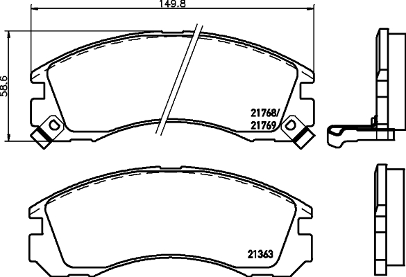 Klocki hamulcowe HELLA 8DB 355 016-531