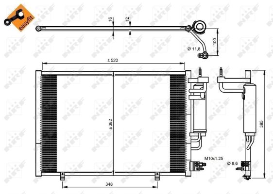 Skraplacz klimatyzacji NRF 350205