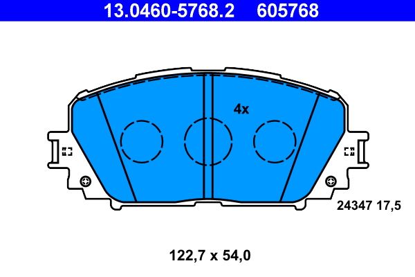 Klocki hamulcowe ATE 13.0460-5768.2