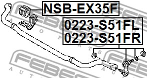 Łącznik stabilizatora FEBEST 0223-S51FR