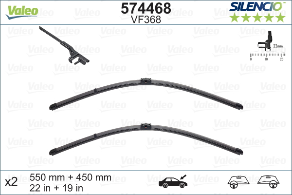 Pióro wycieraczki VALEO 574468