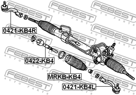 Końcówka drążka kierowniczego FEBEST 0421-KB4R