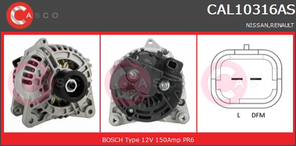Alternator CASCO CAL10316AS
