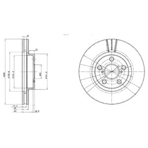Tarcza hamulcowa DELPHI BG3347
