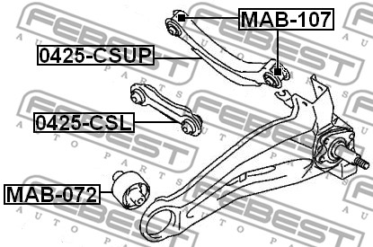 Wahacz zawieszenia koła FEBEST 0425-CSL