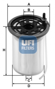 Filtr paliwa UFI 26.079.00