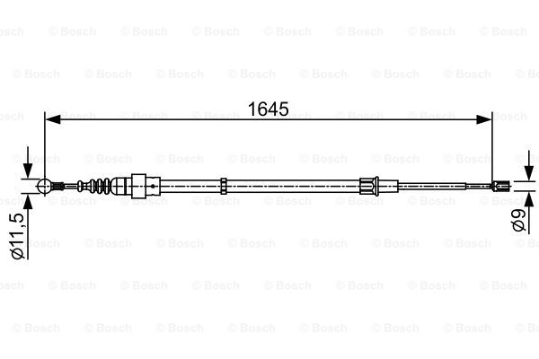 Linka hamulca ręcznego BOSCH 1 987 482 451