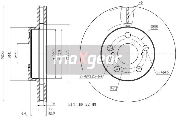 Tarcza hamulcowa MAXGEAR 19-3340