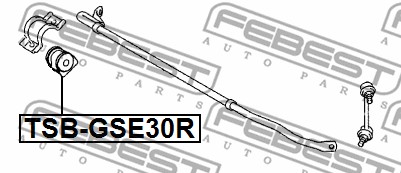 Guma stabilizatora FEBEST TSB-GSE30R