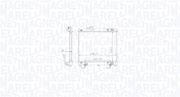 Chłodnica, układ chłodzenia silnika MAGNETI MARELLI 350213213800