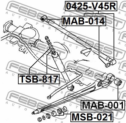 Tuleja wahacza FEBEST MAB-001