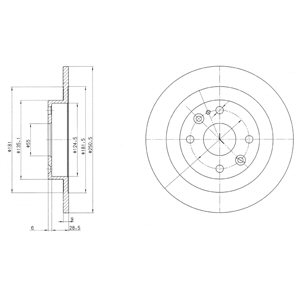 Tarcza hamulcowa DELPHI BG2805