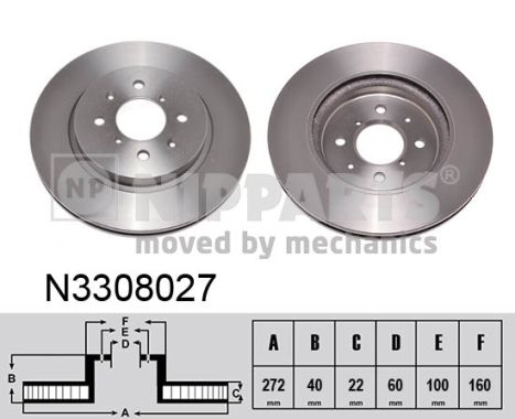 Tarcza hamulcowa NIPPARTS N3308027