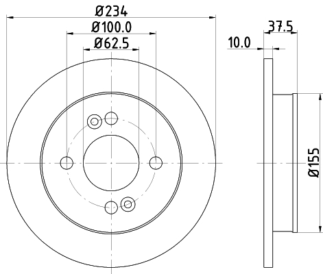 Tarcza hamulcowa HELLA 8DD 355 112-801