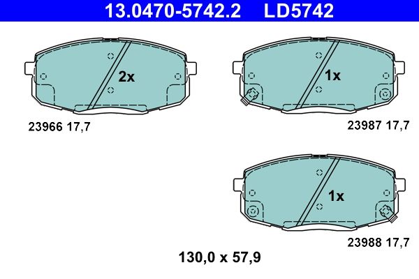 Klocki hamulcowe ATE 13.0470-5742.2