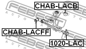 Tuleja wahacza FEBEST CHAB-LACFF