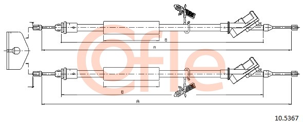 Linka hamulca ręcznego COFLE 92.10.5367