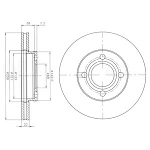 Tarcza hamulcowa DELPHI BG2272