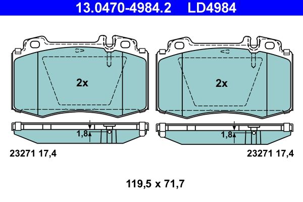 Klocki hamulcowe ATE 13.0470-4984.2