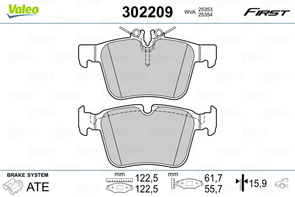 Klocki hamulcowe VALEO 302209