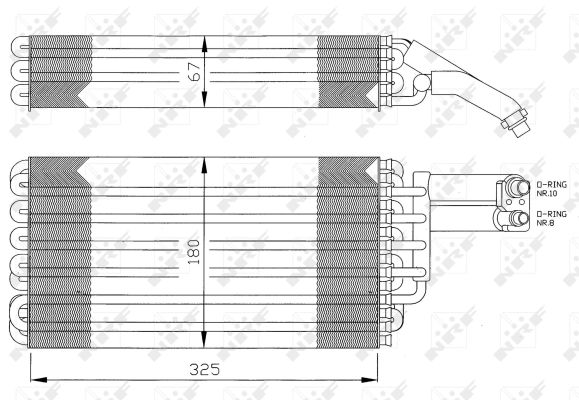 Parownik klimatyzacji NRF 36057