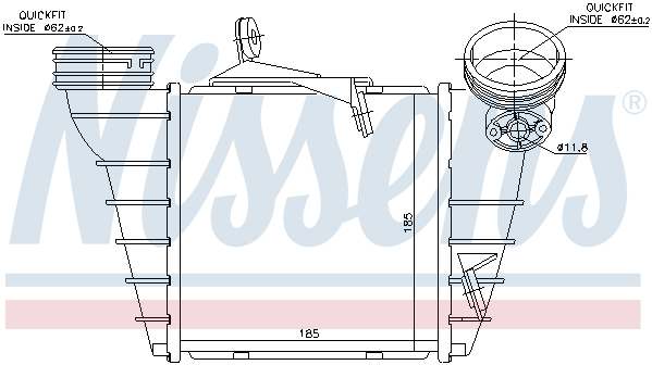 Chłodnica powietrza intercooler NISSENS 96773