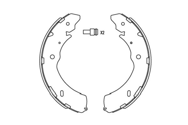 Zestaw szczęk hamulcowych KAVO PARTS KBS-6407