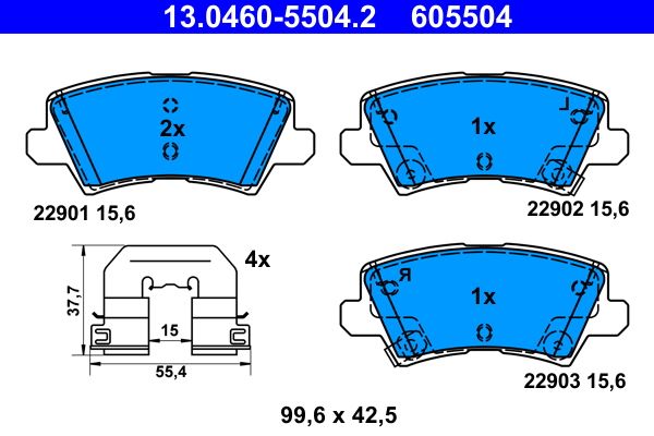 Klocki hamulcowe ATE 13.0460-5504.2