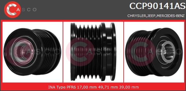 Koło pasowe alternatora CASCO CCP90141AS