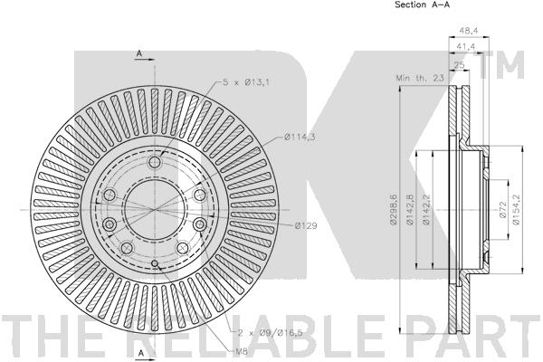 Tarcza hamulcowa NK 313268