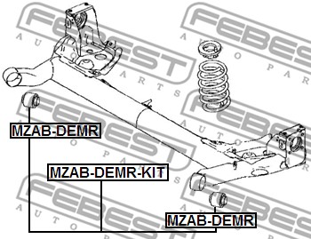 Łożyskowanie  korpusu osi FEBEST MZAB-DEMR-KIT