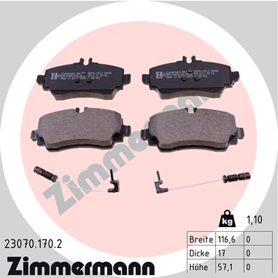 Klocki hamulcowe ZIMMERMANN 23070.170.2