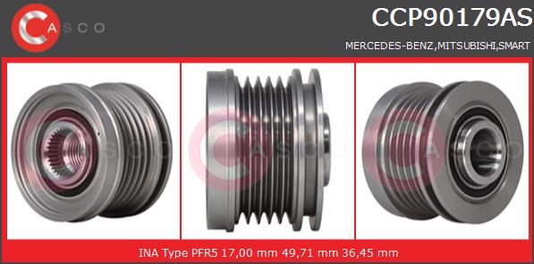 Koło pasowe alternatora CASCO CCP90179AS