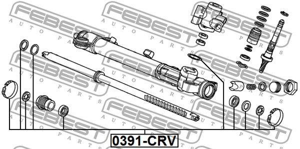 Zestaw naprawczy przekładni kierowniczej FEBEST 0391-CRV