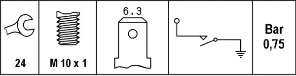 Czujnik ciśnienia oleju HELLA 6ZL 003 259-481